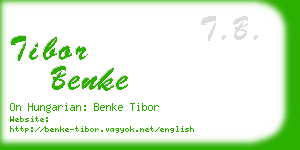 tibor benke business card